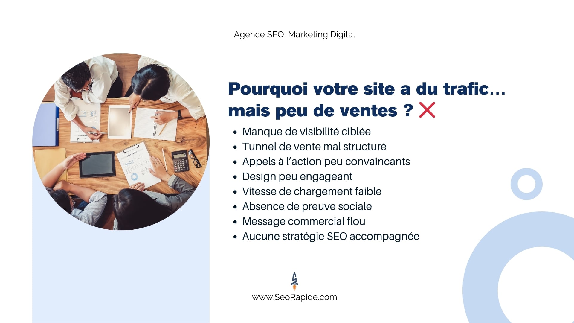 Un site peut avoir du trafic sans vendre : découvrez les erreurs fréquentes qui bloquent vos conversions et ce qu’il faut corriger pour faire décoller vos ventes.